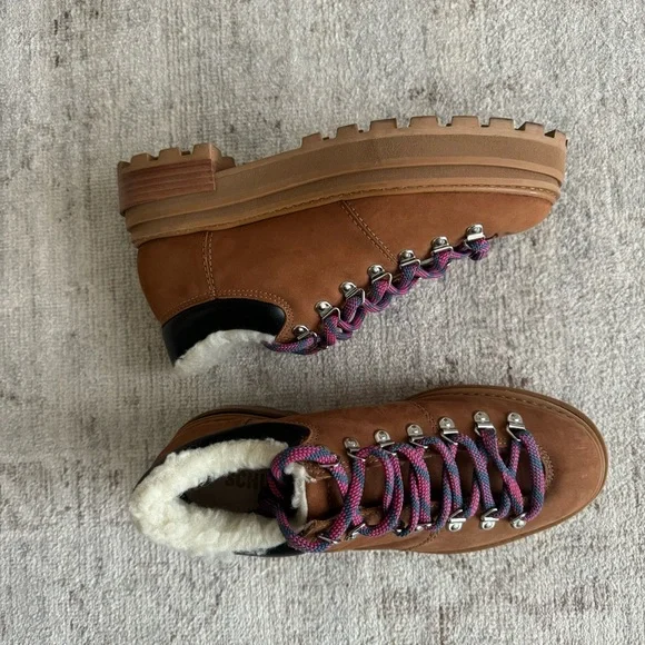 Schutz Lucille Brown Lace-Up Women's Shoes - Picture 2 of 6